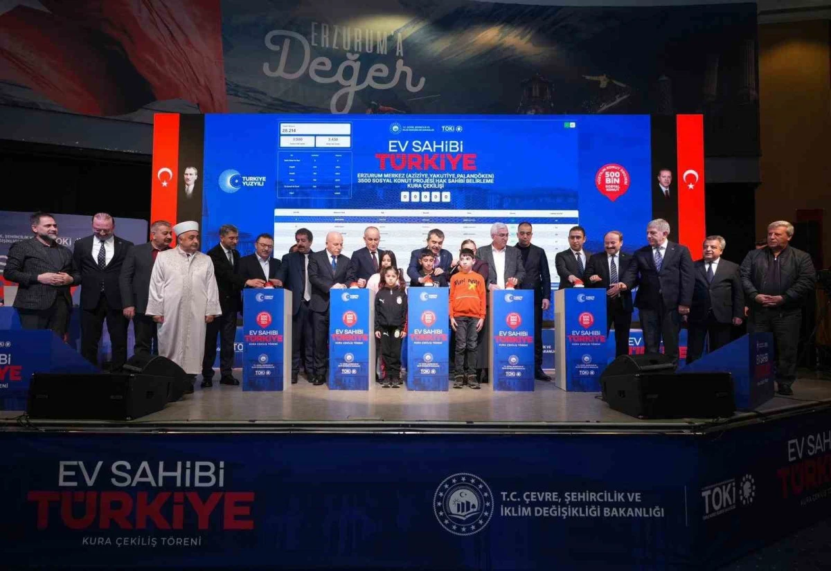 Erzurum&rsquo;da TOKİ kuraları &ccedil;ekildi