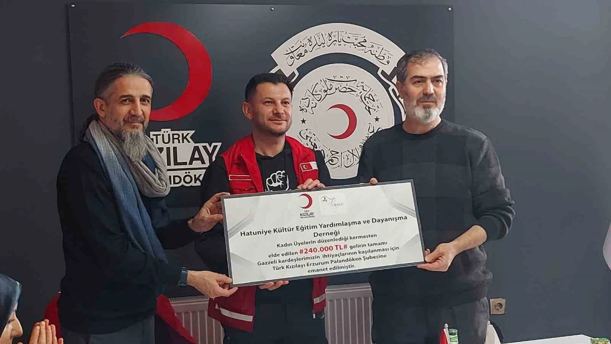 Erzurumlu hanımlardan Gazze&rsquo;ye destek